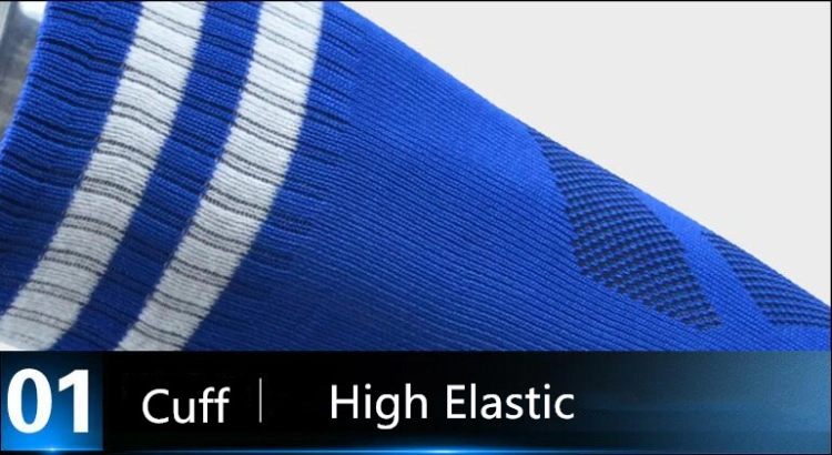 Wholesale Fashion Black White Stripe Team Youth Men Sport Stocking Football Socks